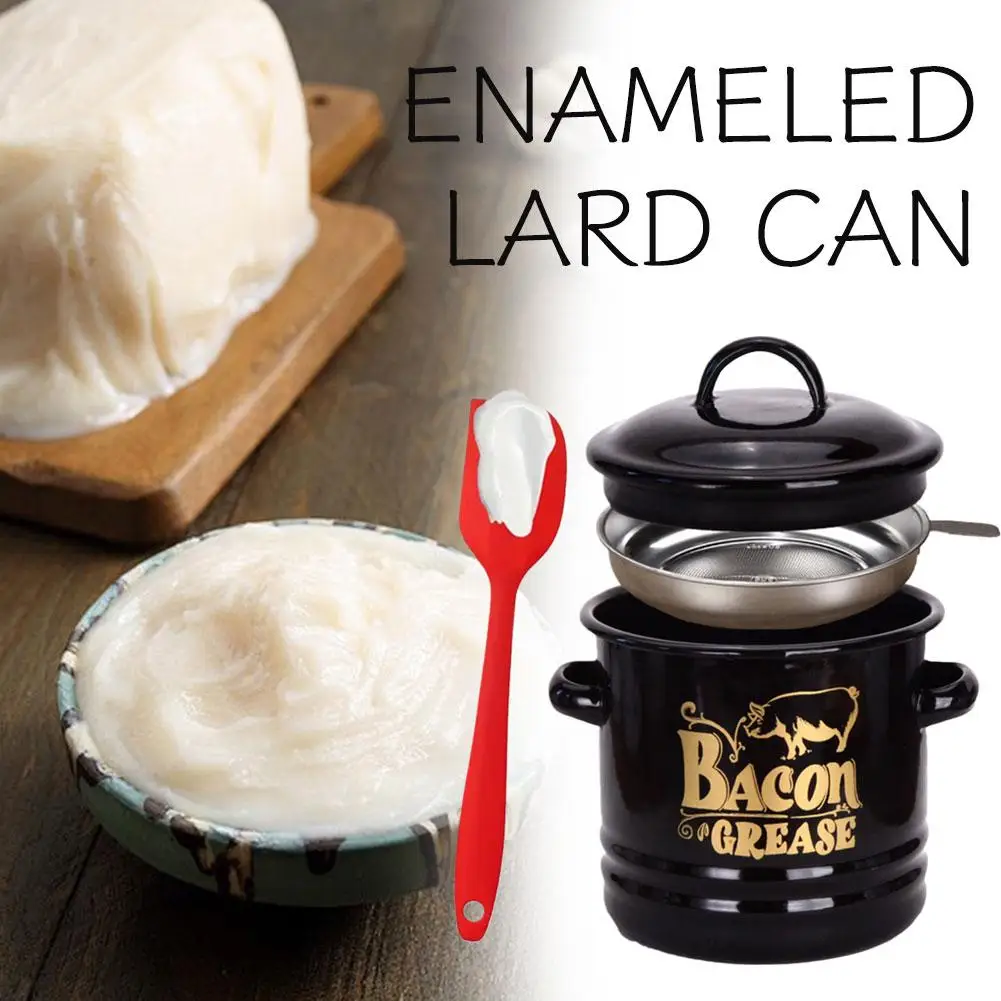 

Bacon Grease Container With Strainer Food-grade Stainless Steel Can For Frying Storage Multi-functional Kitchen Oil Storage Can