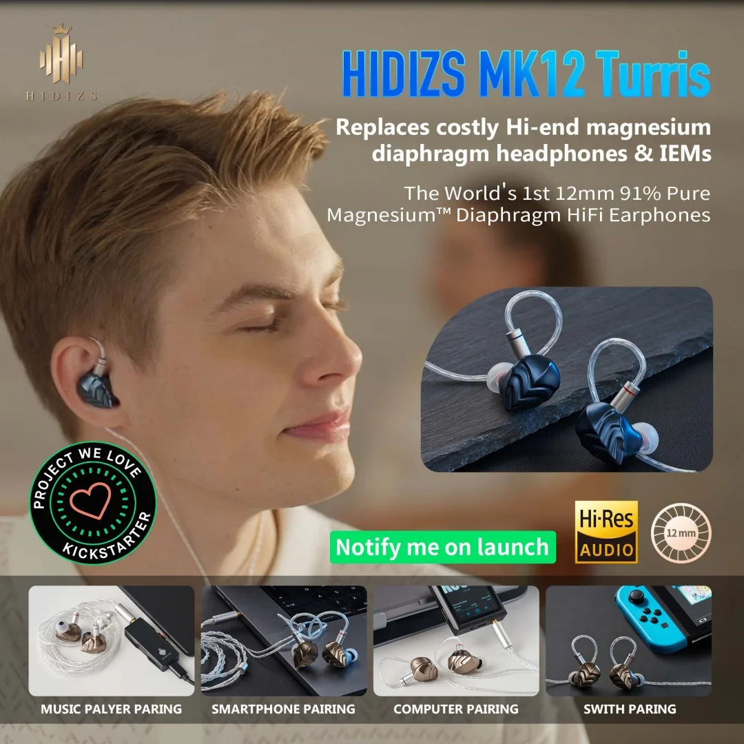 HIDIZS MK12 Turris 91% Mg HiFi In-Ear Earphones