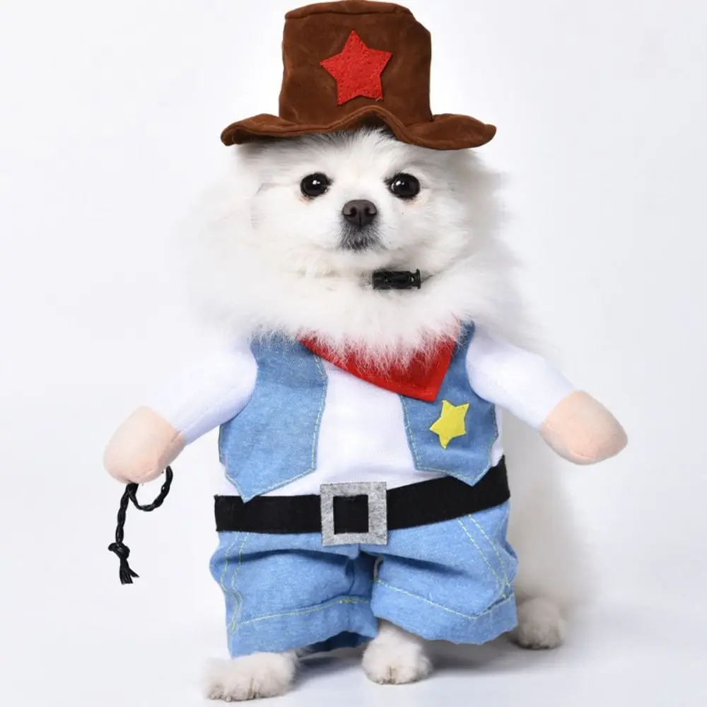 

Easy To Wear Halloween Pet Costume Soft Fabric Uniform Dog Cosplay Clothing Pet Supplies Funny Kitten Puppy Costume