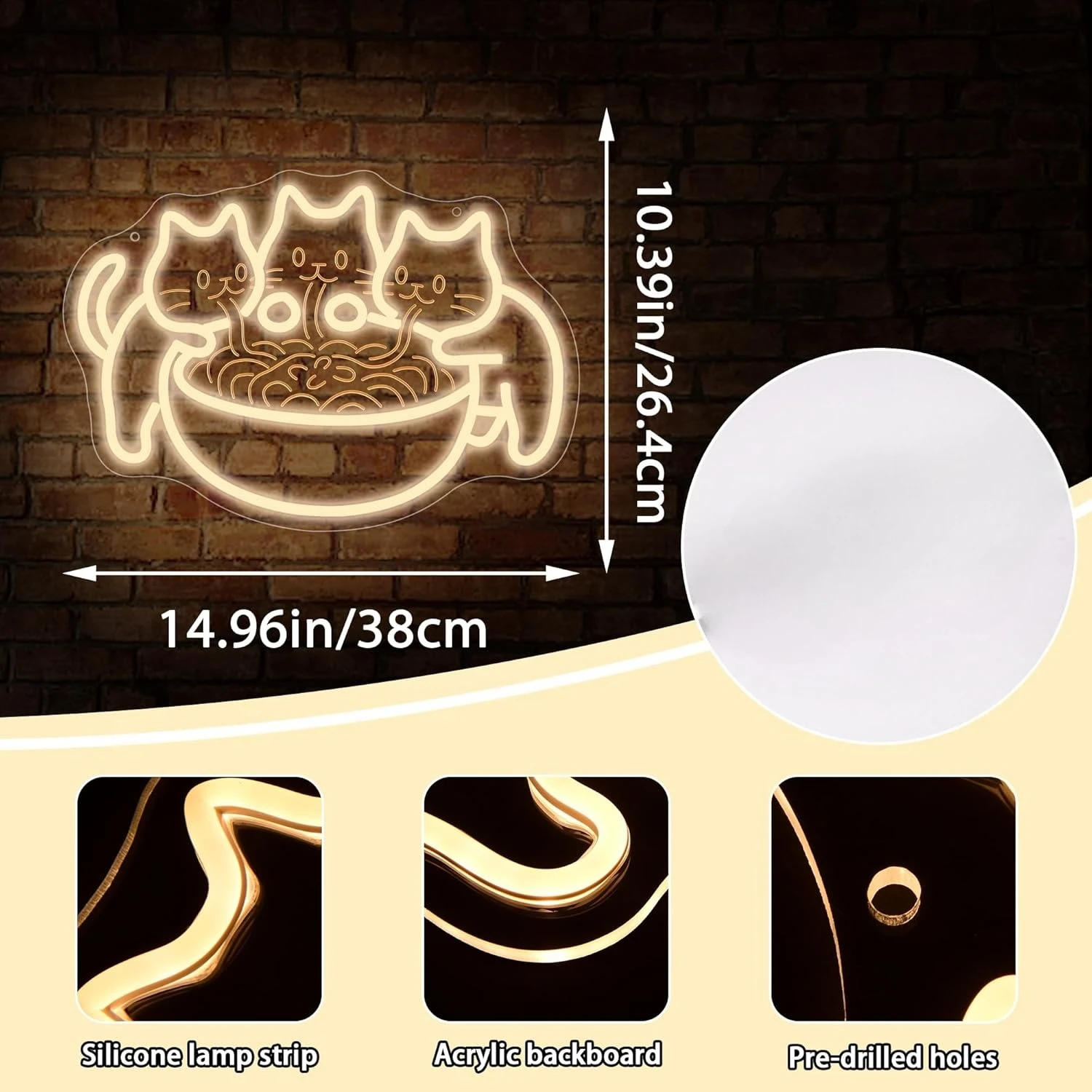 رامين القط LED النيون تسجيل USB عكس الضوء ضوء النيون تسجيل ل غرفة نوم غرفة معيشة حفلة عيد ميلاد هدية جدار ديكور