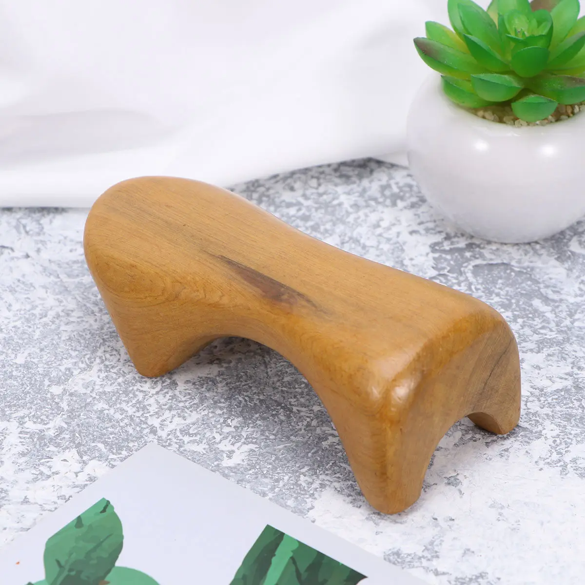 1Pcs Wooden Massager Premium Wood Grain Visible Full-Body Neck Waist Back Leg Relax Massage Tool Relieve Fatigue Promote
