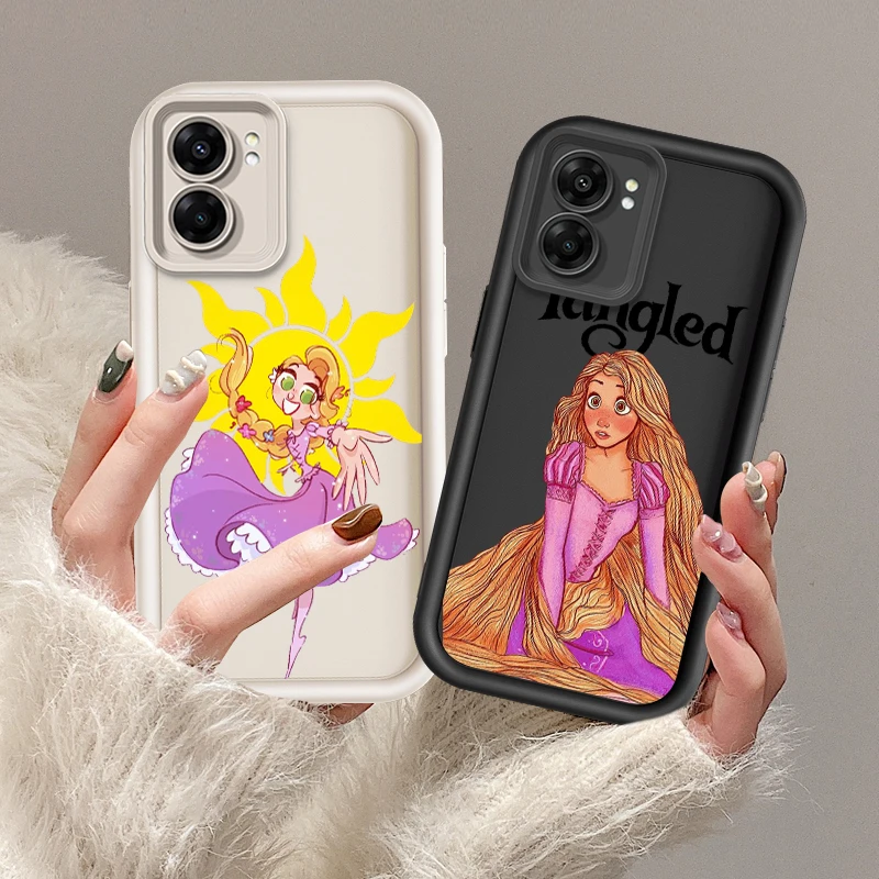 Disney Tangled Art Cute Eye Ladder For OPPO Find X5 X3 A58 A57 A55 A53 A54 A92 A74 A78 A98 A16 A94 A76 A72 5G Cover Phone Case