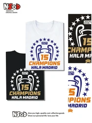 Real Madrid Champions League Final La Liga Champions League Winner T-shirt Short Sleeved Football Shirt Mbappe Bellingham Modric