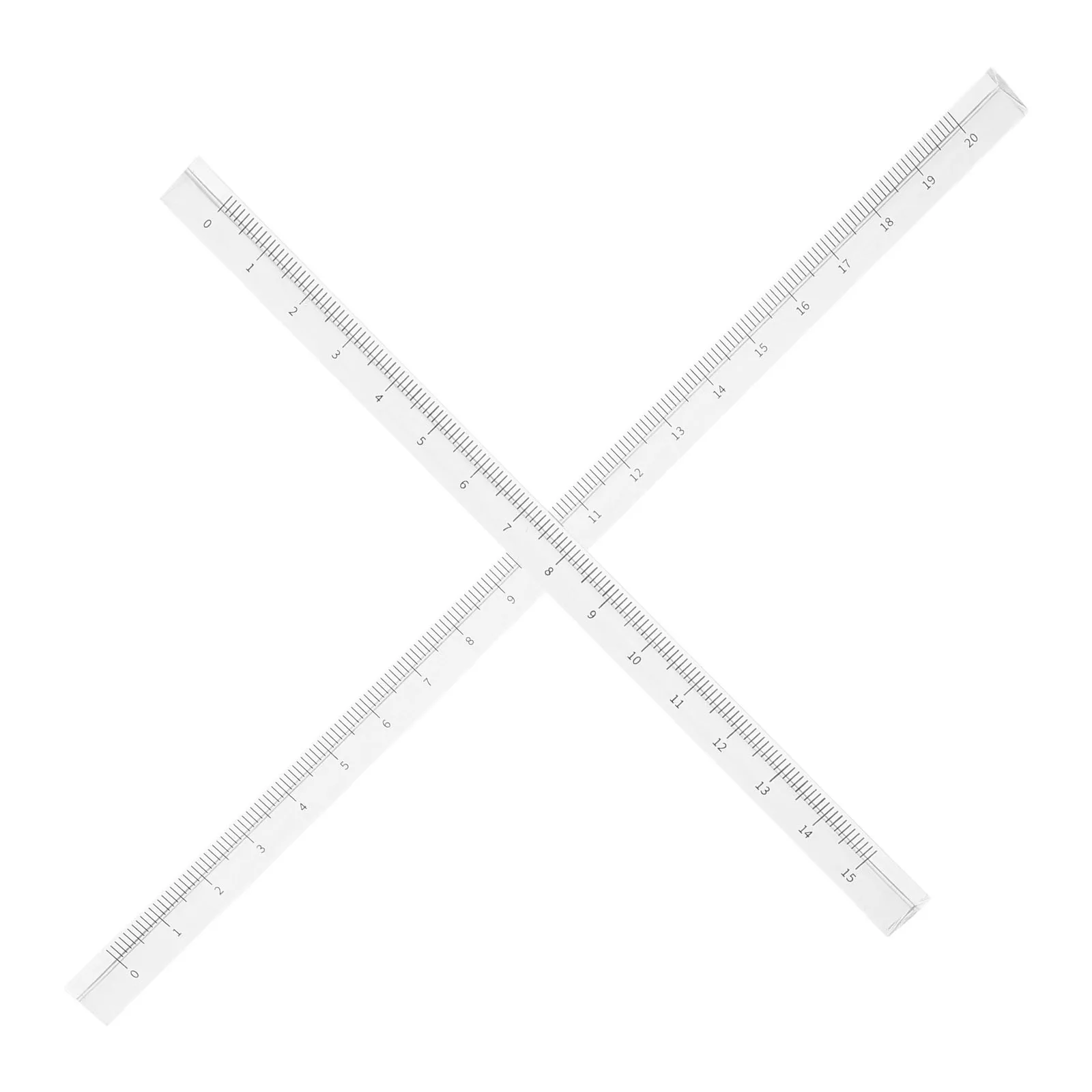 2pcs Transparent Triangular Clear Plastic Metric Ruler For Students School Office Use Lightweight Measuring Tool