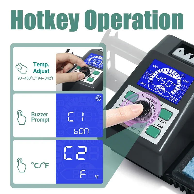 982 Repaid Heating Soldering Iron Staion Compatibled C210 Solder Iron Handle Electronic Welding Rework Station