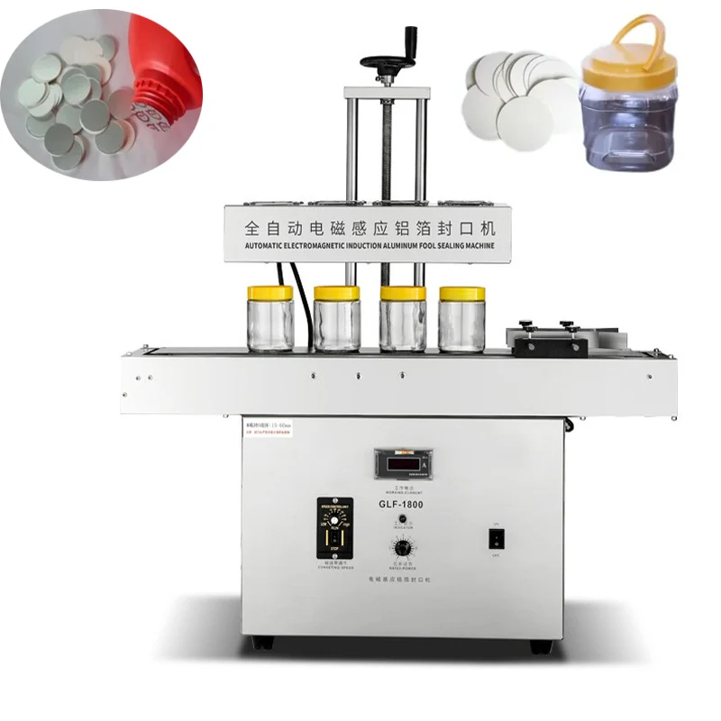 الفولاذ المقاوم للصدأ الزجاجات الحث الكهرومغناطيسي السدادة آلة ختم رقائق الألومنيوم