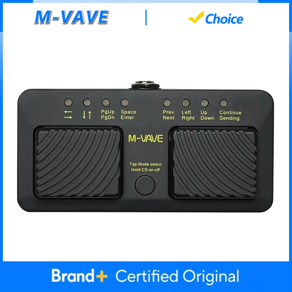 

M-VAVE Cube Turner Pro Wireless Page Turner Bluetooth Silent Foot Pedal USB Rechargeable for iPad iPhone Tablet Smart Phone