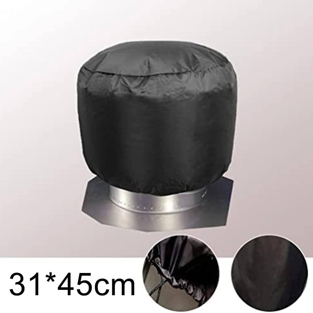 

Keep Your Home Roof Vent Protected with Adjustable Ventilation Fan Cover Polyester Fiber Material Waterproof Black Color