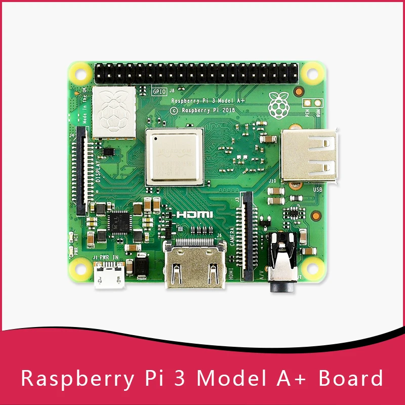 Imagem -02 - Original Raspberry pi Modelo a Mais Plus Cpu de Núcleos Bmc2837b0 512m Ram pi 3a Mais com Wifi e Bluetooth