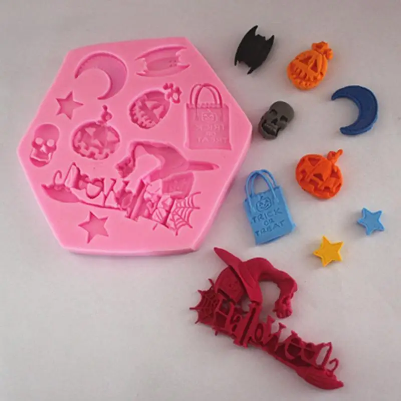 Halloween Cookie Cake Plunger Cutter Mold Fondant Sugarcraft Baking Tool DIY Pastry Decorating Cutter Supplies Craft Accessory