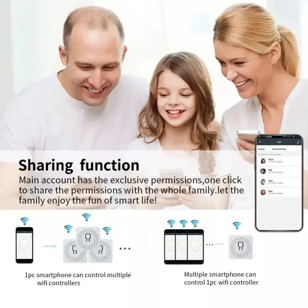 Smart Home 16A 20A Wifi ไร้สายสวิทช์ DIY โมดูล 2 - Way Control APP รีโมทคอนโทรล AC100-240V ทํางานร่วมกับ Alexa Google Assistant