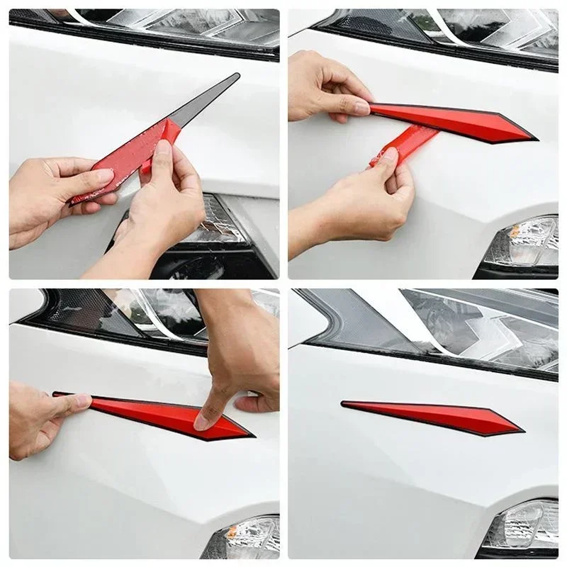 4Pcs/set Car Rearview Mirror Protector Car Door Crash Bar Anti-collision Strip Bumper Guard Stickers Auto Exterior Accessories