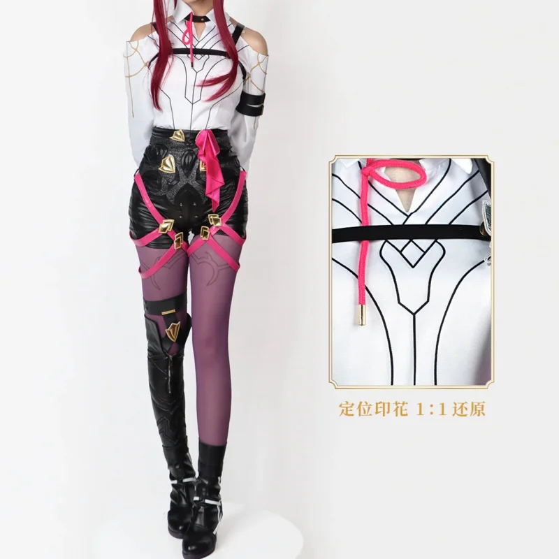 

Honkai Star Rail Game Kafka Косплей Костюм Вышивка Версия Полный комплект Kafka Косплей Парик Косплей Костюм Экипировка Униформа Kafka