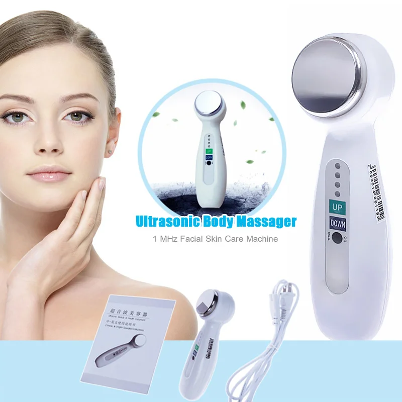 Ultrasound Ultrasonic Body Massager Pain Therapy 1 MHz Facial Skin Care Machine Face Beauty Tool US Plug