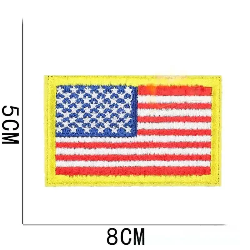 Flag Cloth Sticker, Europe, America, Germany, Britain, France, Canada, Color Flag Badge, Adhesive Backing Spot