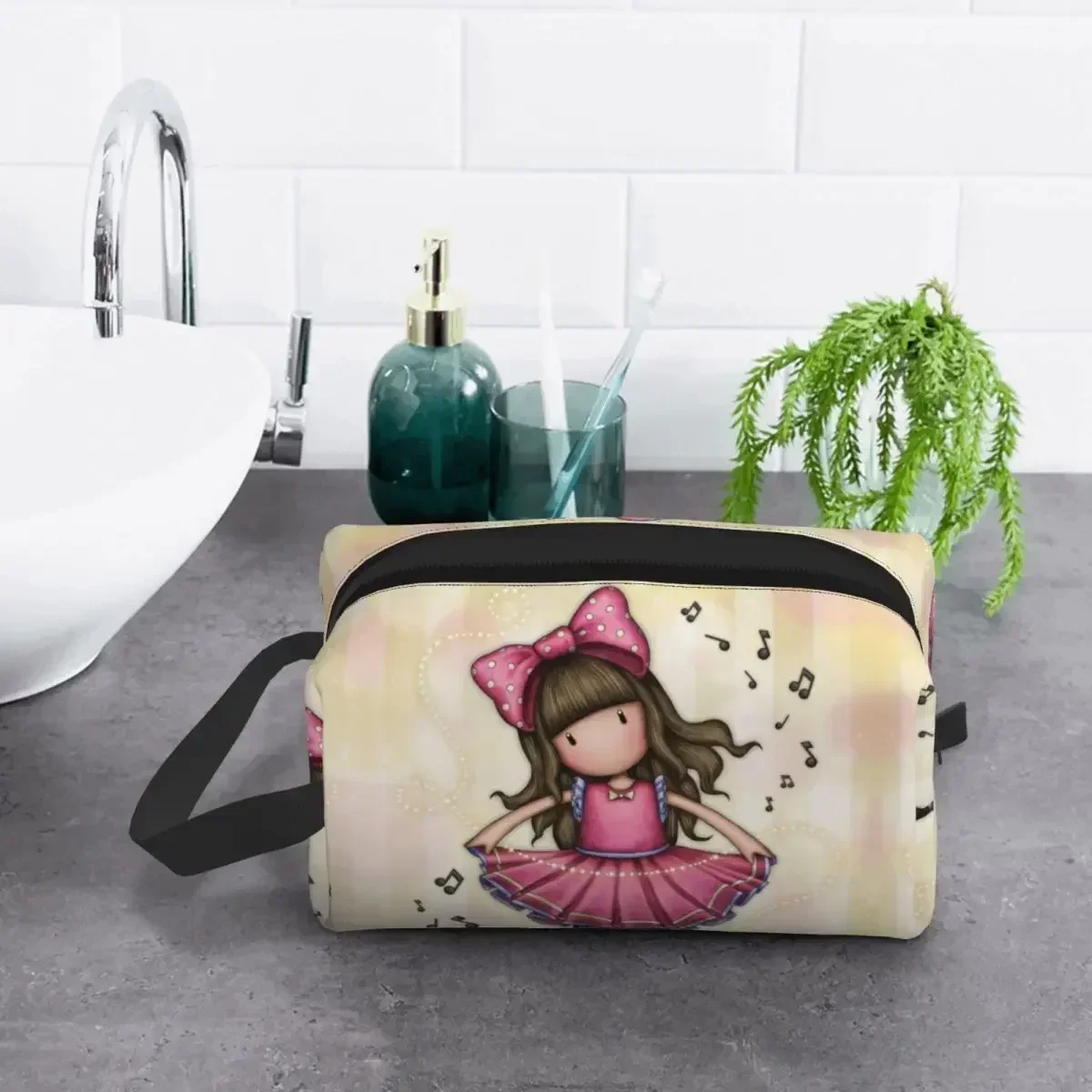 Travel Santoro Gorjuss Cartoon Girl Toiletry Bag Portable Makeup Cosmetic Organizer for Women Beauty Storage Dopp Kit Case