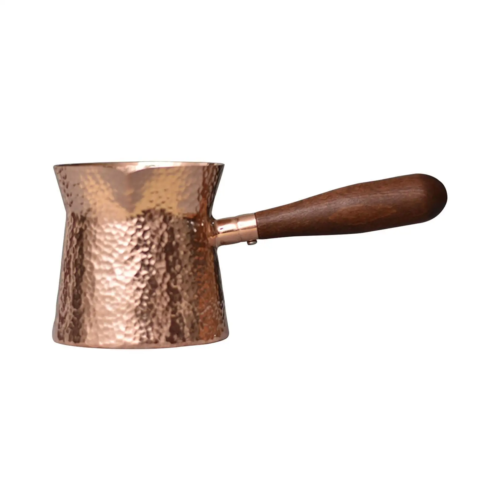 Turkish Coffee Pot Wooden Handle Small Pot Accessories with Long Handle Pouring Kitchen Stovetop Coffee Maker Arabic Greek Pot