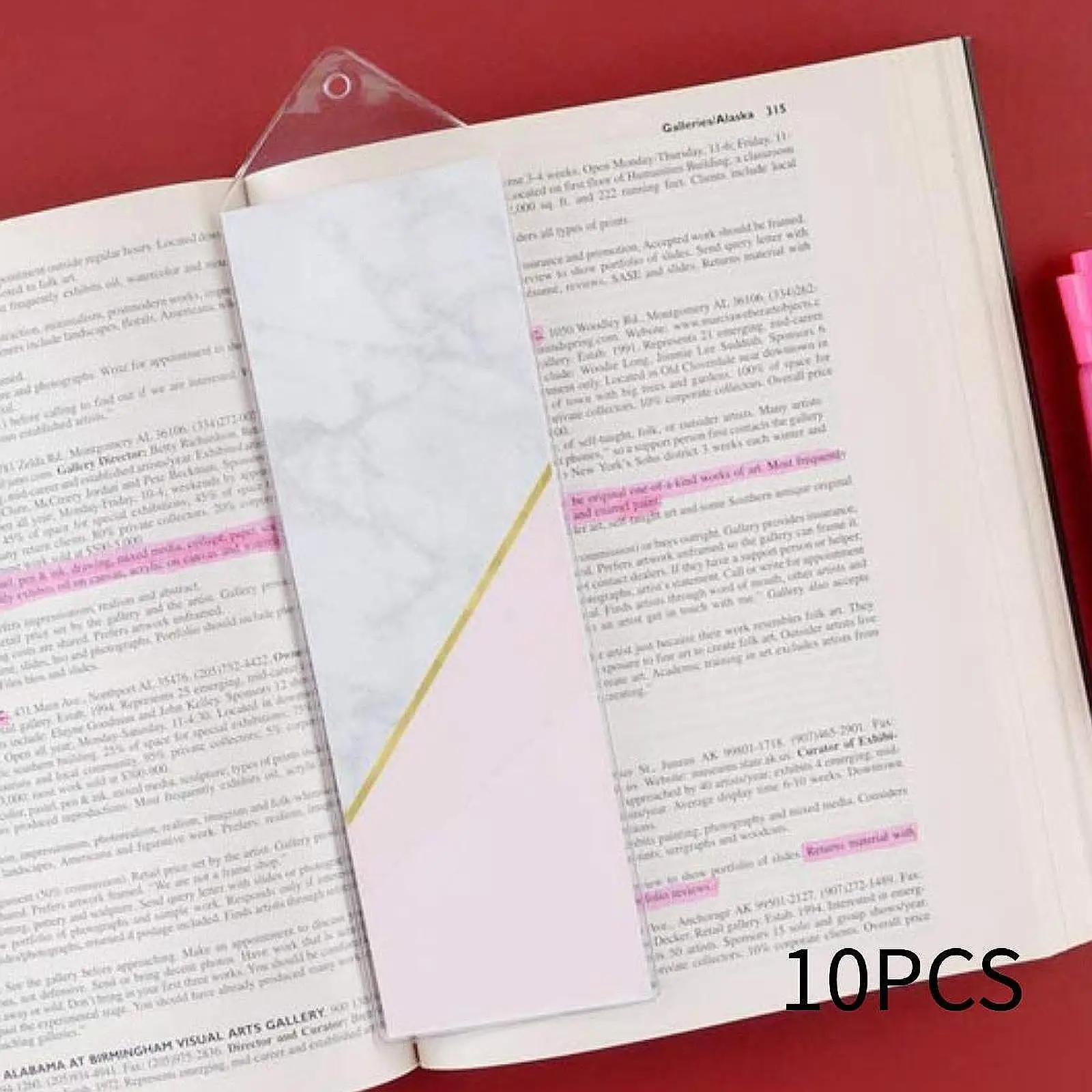 10x Transparent Bookmark Sleeves Decoration Gift Protection Craft Hang Tag Sleeves Bookmark Holders Bookmark Covers for Party