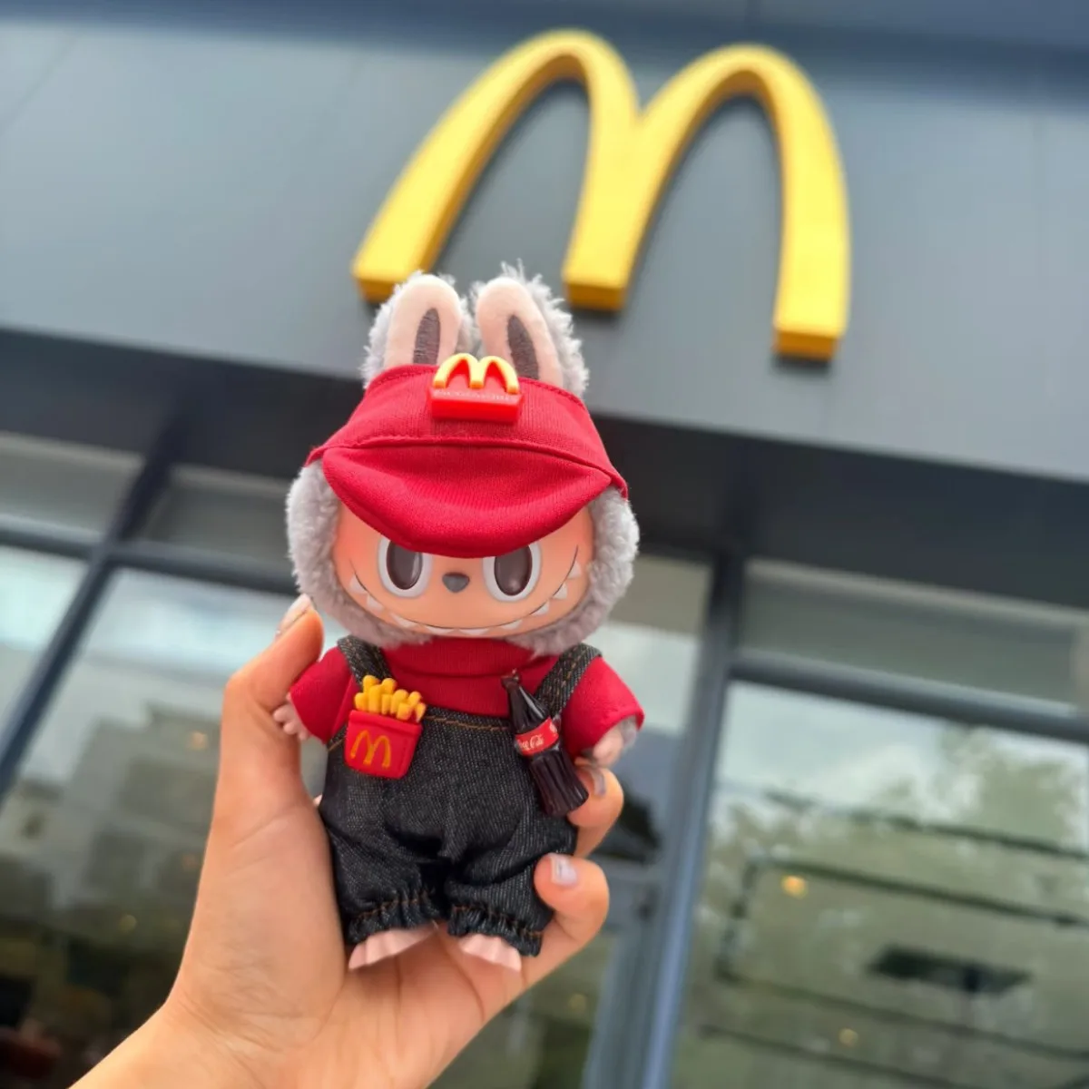 For 17cm Labubu Baby Clothing McDonald's Blind Box V1 V2 V3 Working Clothes Clothes Replacement Fashion Retro Delicate Suit Toy