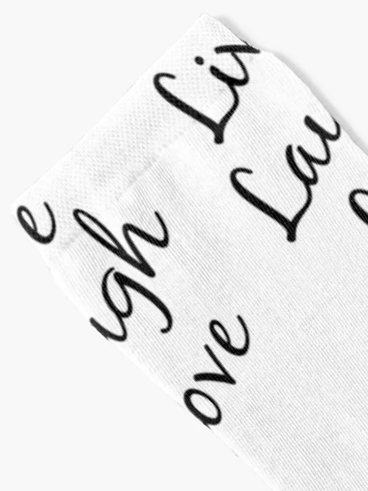 Live Laugh Love Socks sheer cotton Crossfit Men Socks Women's