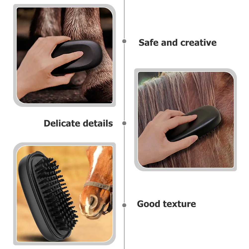 1 Pc Horse Cleaning Brush Pet Hair Removal Tool Ergonomic Non Handle Multi Function Horse Grooming Brushes