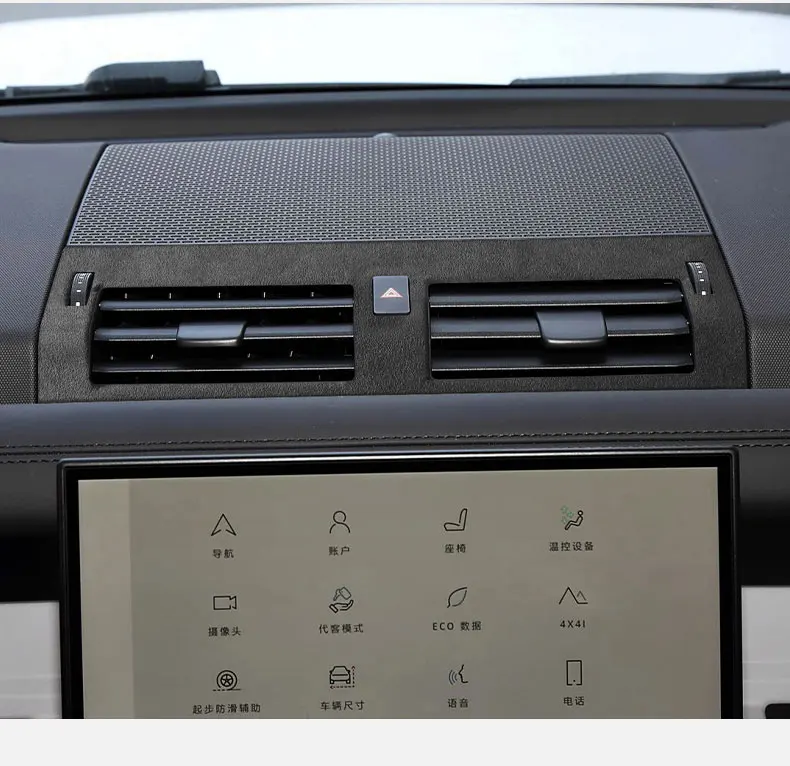Hergestellt aus Alcantara-Wildleder-Innenraum, zentraler Schalthebel, Konsolen-Deckel, Scheide, Schale, Abdeckung für Land Rover DEFENDER 2020–2022, Zubehör – Detail 18