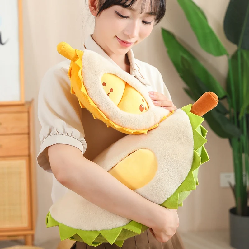 Kawaii หลายรูปแบบเหมือนจริงตุ๊กตาทุเรียนของเล่นตุ๊กตาน่ารักการ์ตูนทุเรียนจี้พวงกุญแจของขวัญวันเกิดตลกเด็ก