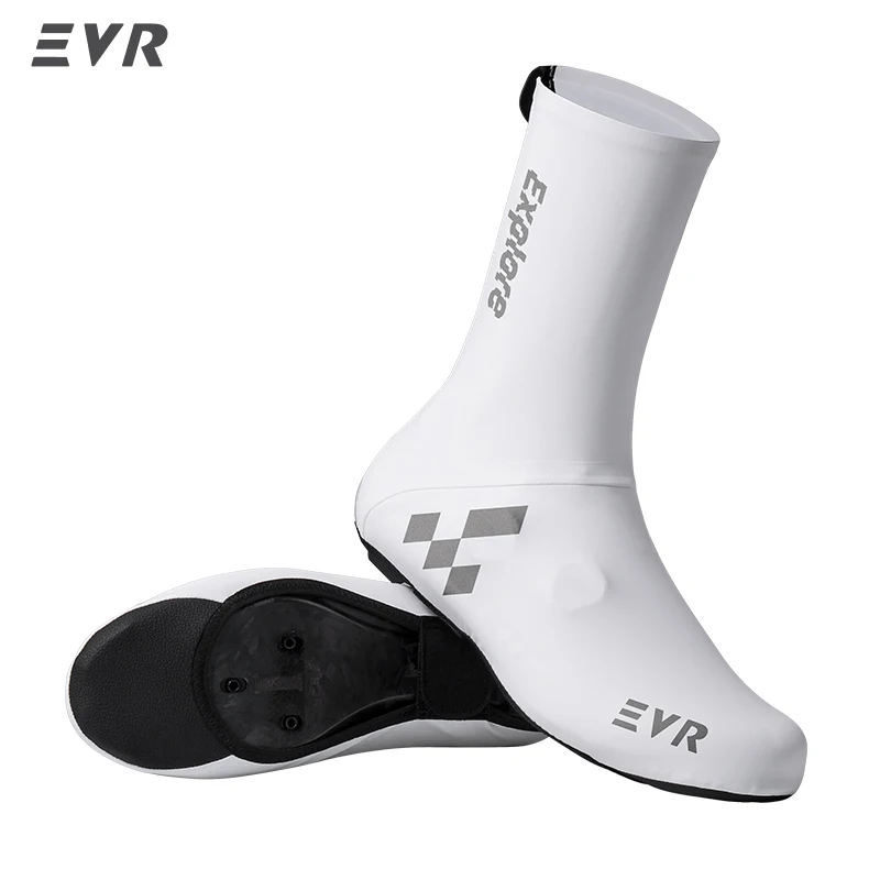 EVR Thermal Cycling Overshoes Winter Waterproof Windproof Fleece Shoe Covers for Road Bike MTB Cycling Men Women Outdoor Sports