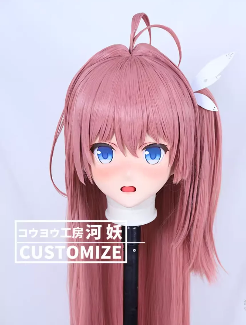 C-58-63 Customize Full Head Resin Cartoon Cosplay Japanese Character Anime Role Play Crossdress Kigurumi Mask With Back Shell