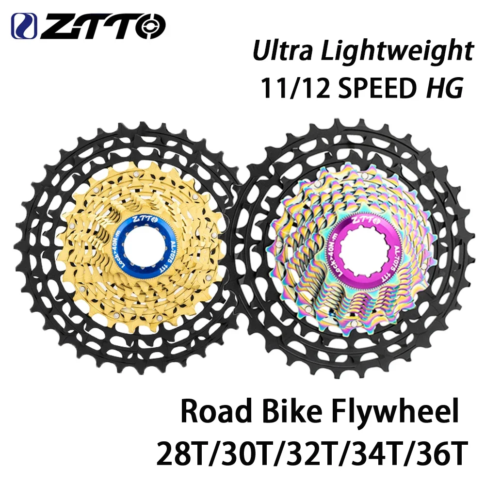 ZTTO Ultralight Road Bike 11S 12S Cassette 11/12 Speed Bicycle Freewheel 28-36T Hollow HG Structure K7 11V 12V Cycling Roa Parts