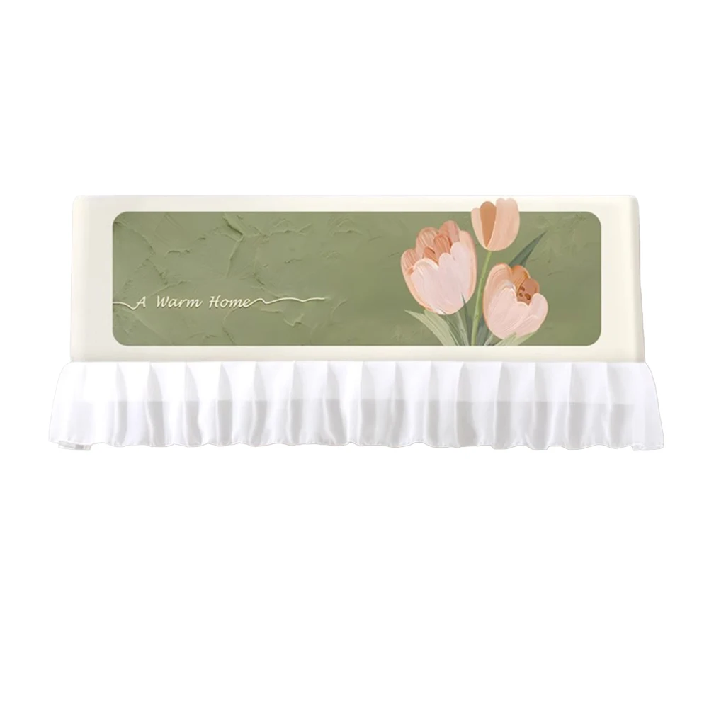 Breathable Air Conditioning Cover with Dust Protection Elegant Lace Design Quick Installation for Secure and Stylish Fit