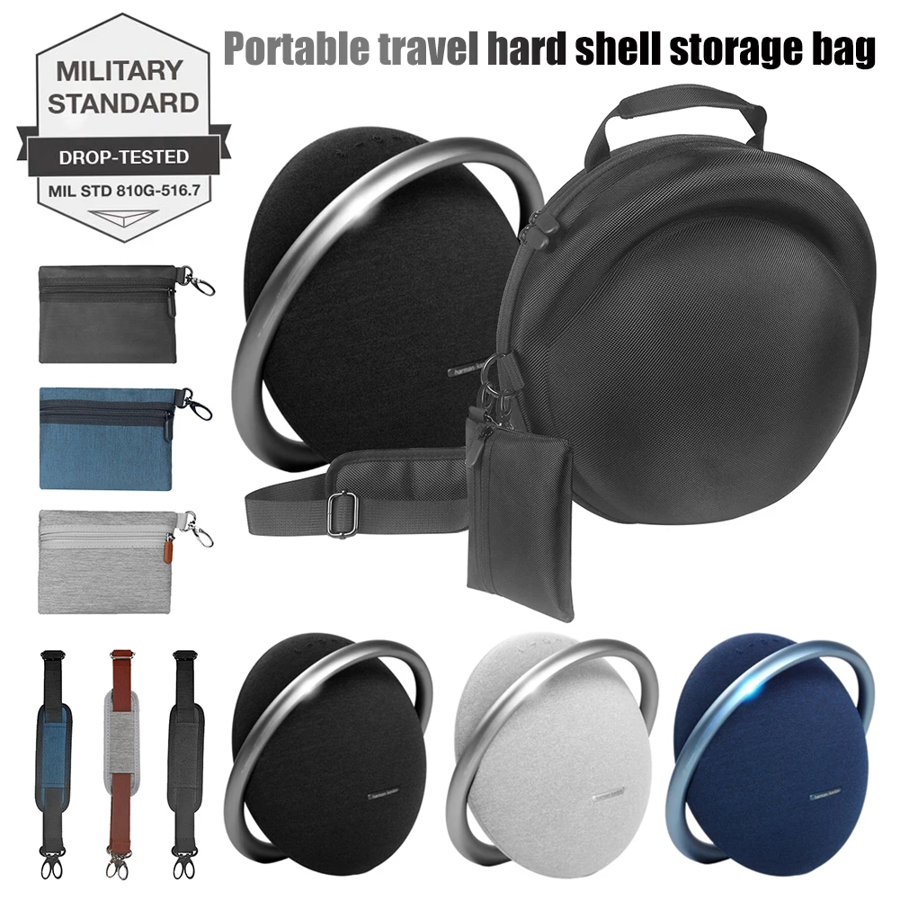 EVA Carrying Case With Shoulder Strap & Accessory Bag Travel Carry Bag Hardshell Case for Harman Kardon Onyx Studio 8/7 Speakers