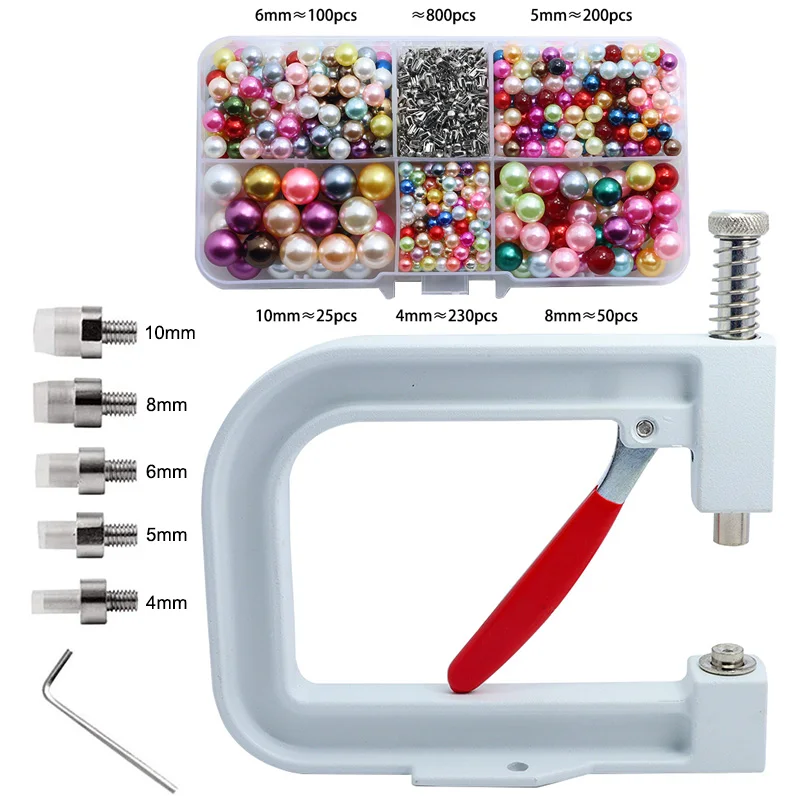 1 zestaw instrukcja przybity koralik maszyna z perłą koraliki i cztery chwytanie paznokcie odzież Cap Craft dla DIY koronkowa zrobiona na drutach kapelusz przyrządy do szycia
