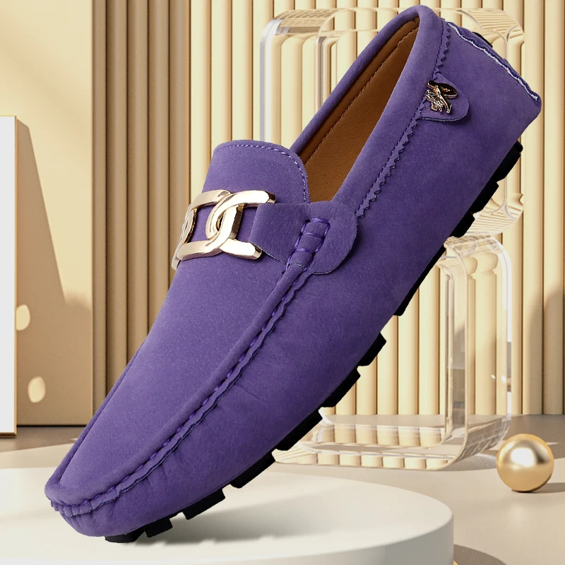 

Mens Casual Leather Slip on Shoes Comfy Fashion Loafers Women Business Soft Shoes All-match Man Walking Flats Driving Footwear