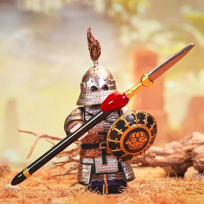 مكعبات بناء الفرسان البلاستيكية في العصور الوسطى، فارس المحارب المدرع مع بدلة Warhorse من لعبة تجميع جندي الدرع #4