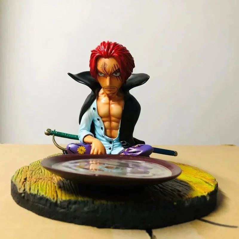 

Anime Peripheral One Piece GK Redhead Shanks Drinking Scene Sitting Position Statue PVC Action Figure Collectible Model Toy Box