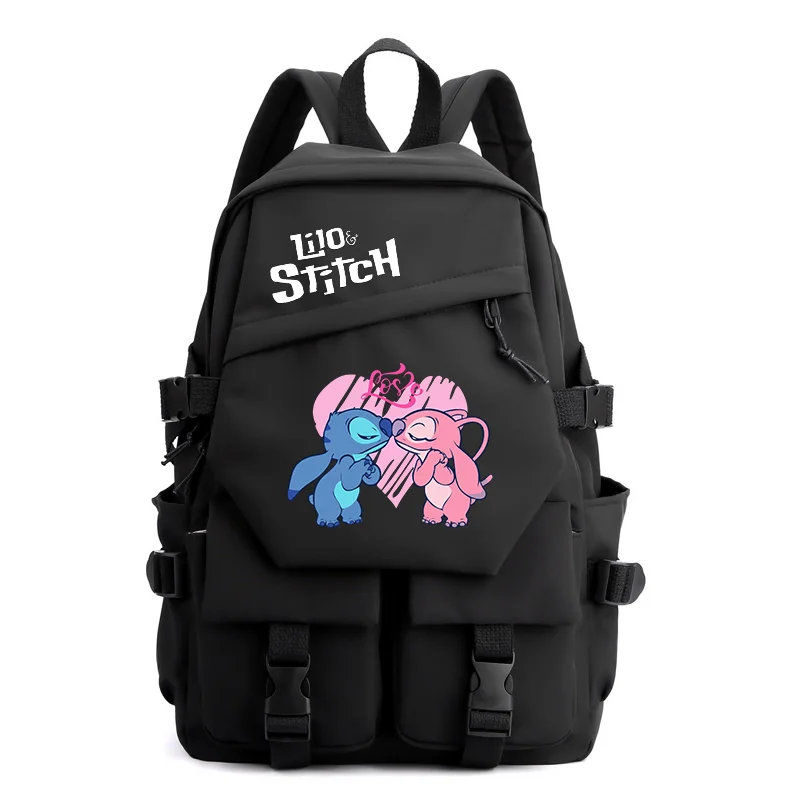 

Disney Lilo Stitch Women Men Bagpack Boys Girls Kids School Book Bags Teenagers Student Travel Backpack Mochila Escolar