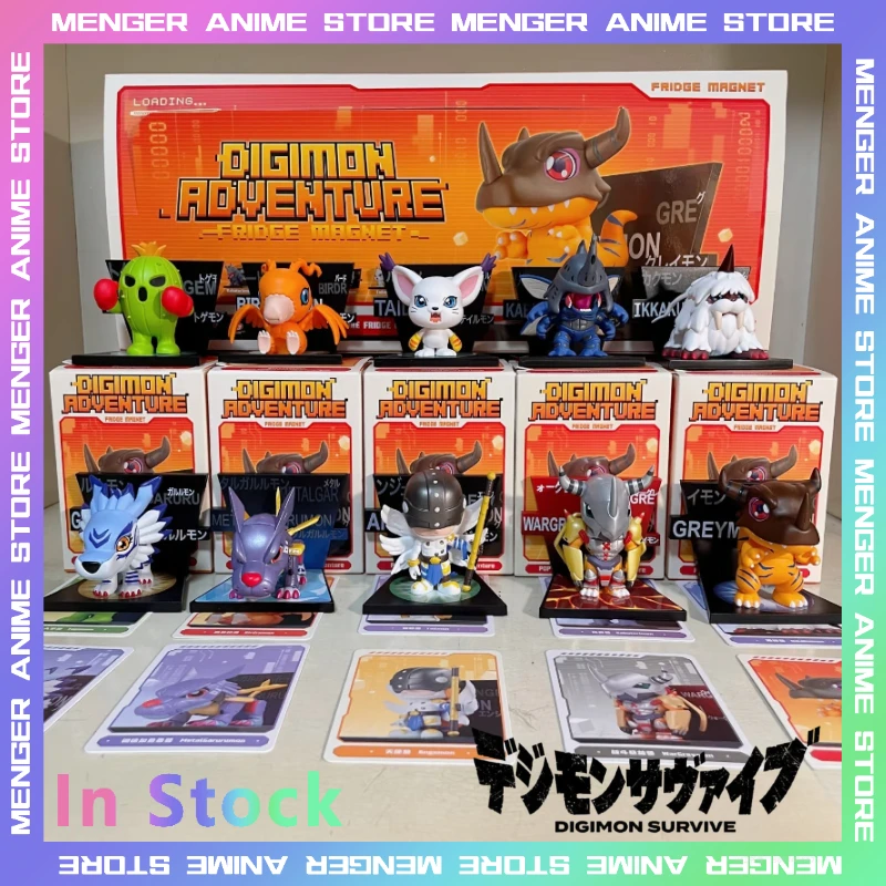 

Original Digimon Adventure Refrigerator Magnet Blind Box Series Secret Figure Desktop Decoration Toys Gift Birthday Collectible