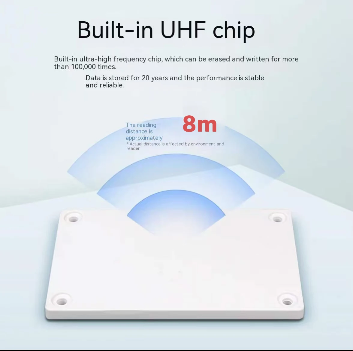 10 pz UHF RFID Scaffale per pallet Tag elettronico 18000-6C Gestione magazzino 860-960 MHz ABS impermeabile Smart Tag U8/M4E Chip