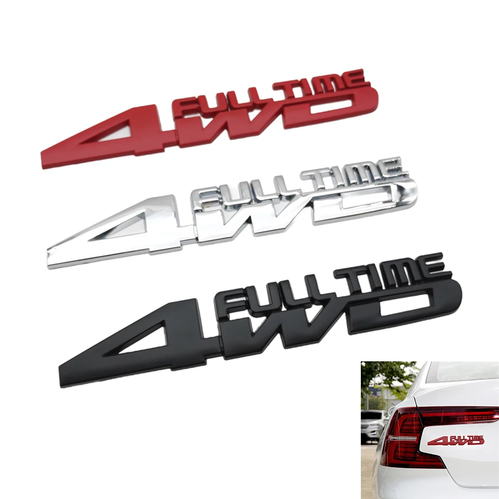 1Pcs 3D Aluminum Metal Car Letters Logo 4WD Car Fender Side Rear Trunk Emblem Four-wheel Drive Off-road Vehicle Sticker Badge De