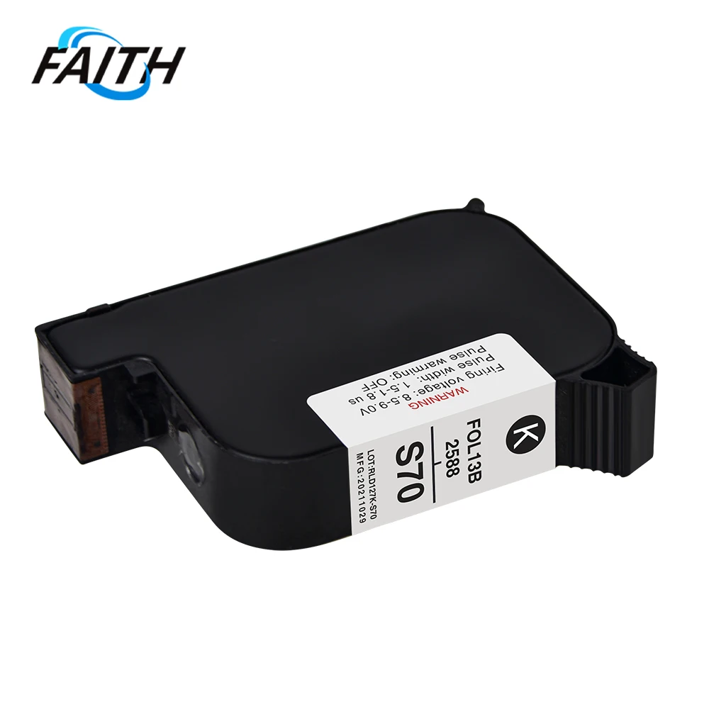 Faith  Cartridge 25.4mm Quick-drying Solvent  72 ML Handheld Online Inkjet принтер Ink Supplies impresora termica portatil