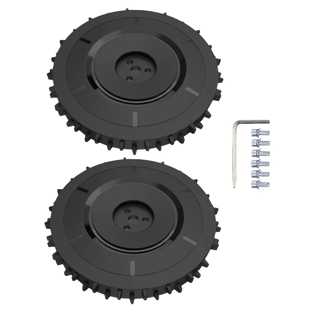 For Segway For Navimow i105E i108E i110N Lawn Mower OEM Wheels 250x250x34mm Black Plastic Replacement 2pcs Factory