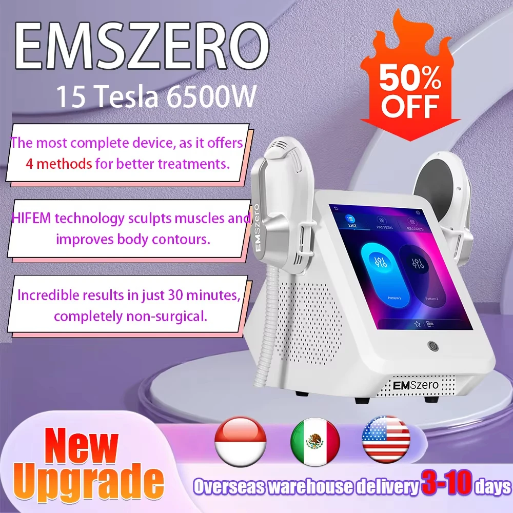 EMSzero 15 Tesla 6500w NEW Body Slimming Nova Fat Burning Muscle EMS Sculpting Electromagnetic Stimulate Hiemt Pro Machine