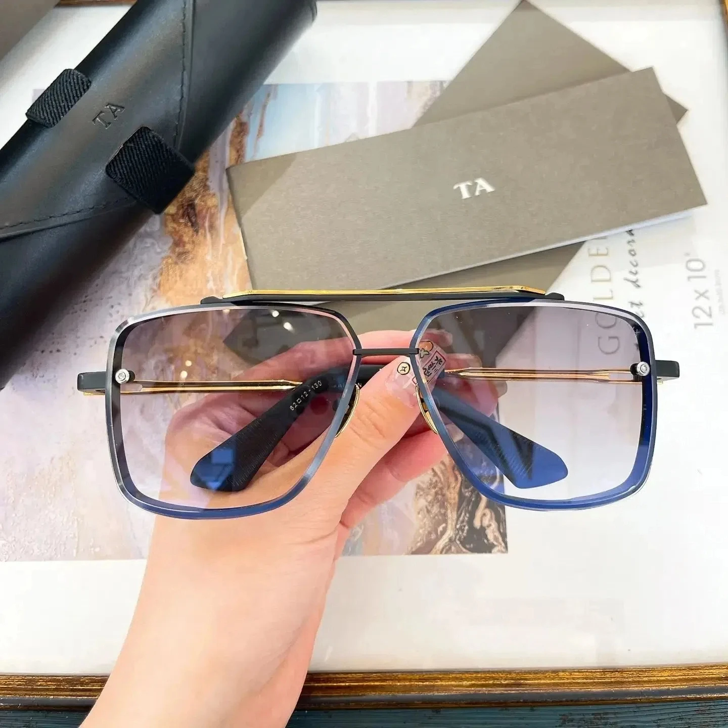 

Authentic For DIYTA DT DTS121 MACH SIX Popular Leisure Men Women Sun Glasses Top Quality Alloy Frame Couple Eyewear With Box