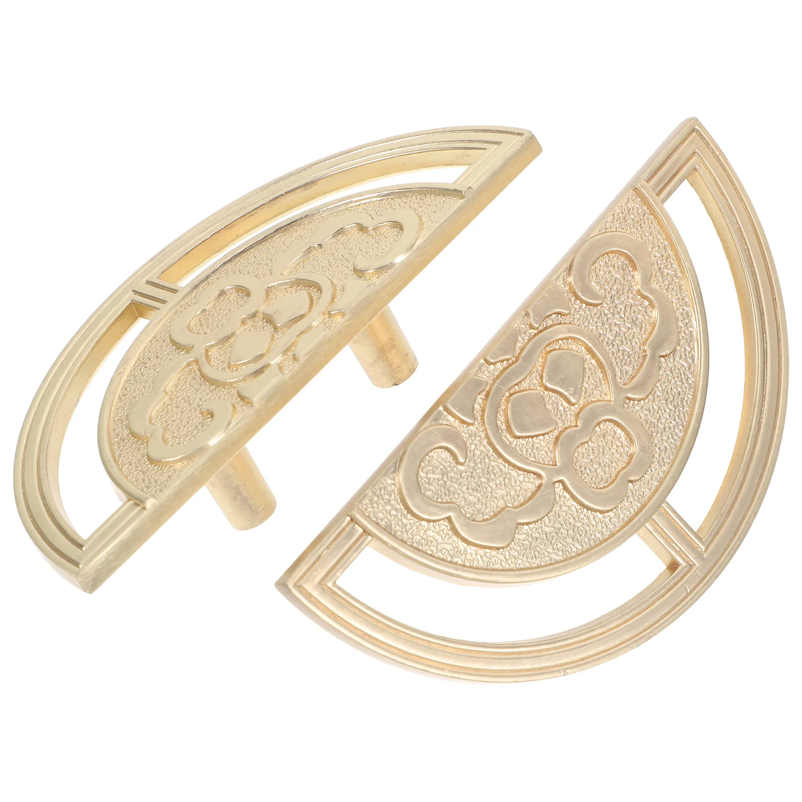 

2pcs Copper Cabinet Handles Half Round Pulls For Closet Shoe Cabinet Dresser Door Hardware Gold Handle Replacement Zinc