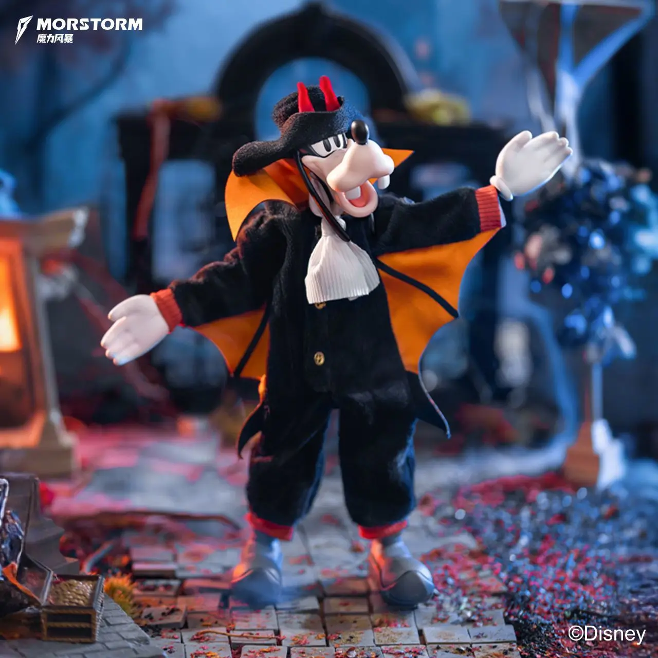 

MORSTORM Licensed Disney Articulated Figure Halloween Count Goofy Ornament Trendy Toy Collectible Desktop Decor Gift
