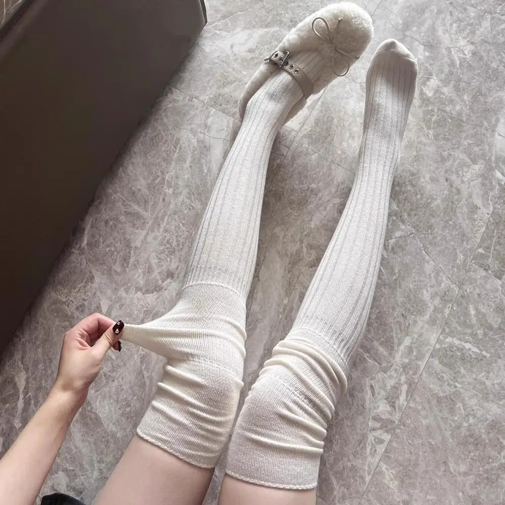 الإفراط في جوارب طويلة للنساء النساء فوق الركبة التمهيد تخزين ترهل أعلى سميكة القطن متماسكة الفخذ العليا الجوارب لفصل الشتاء لفصل الشتاء