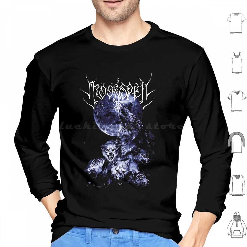 Wolfheart-Classic Old School Gothic Metal Hoodie cotton Long Sleeve Full Moon Madness Scorpion Flower First Ep Under