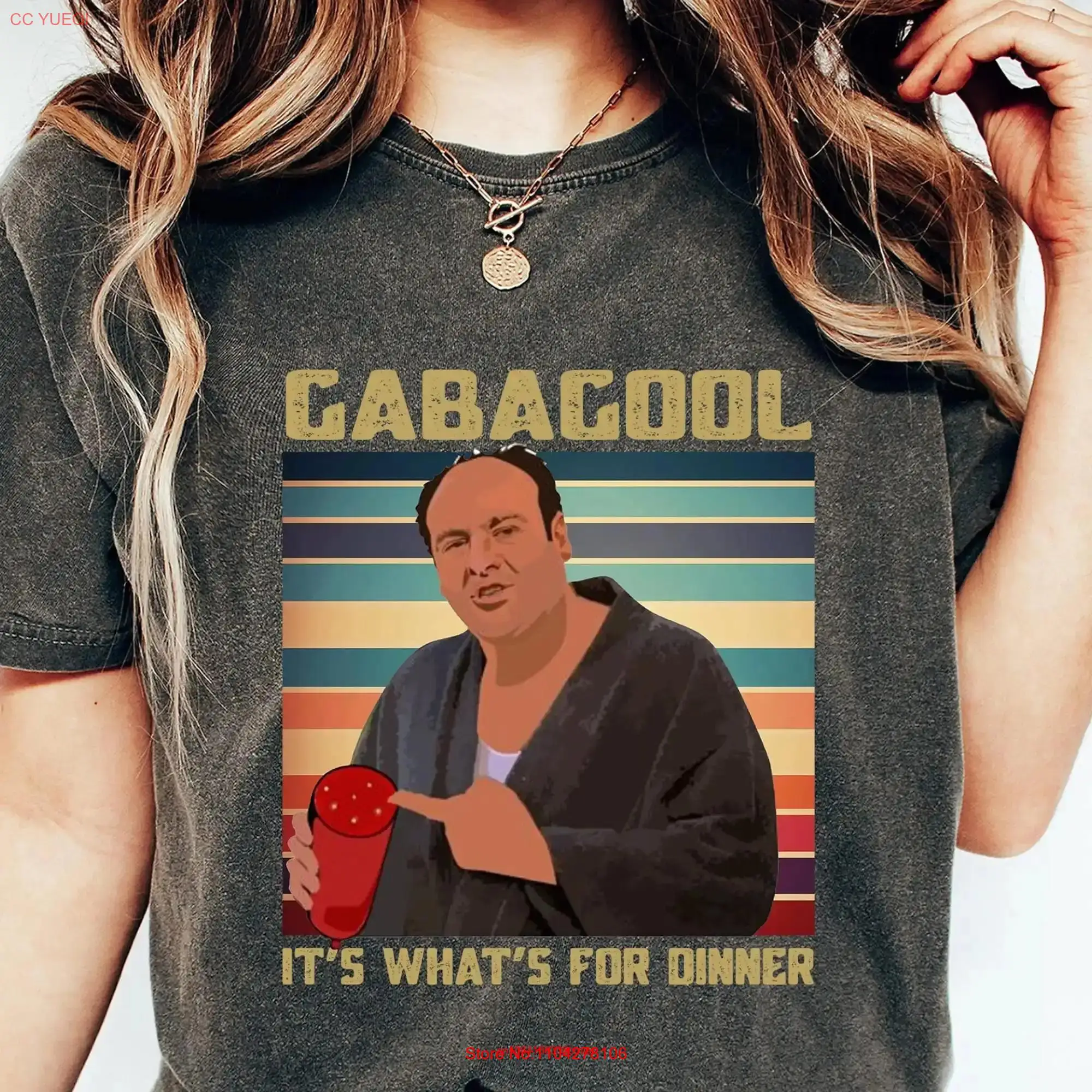 Gabagool It's What's For Dinner Vintage Retro Comfort Colors T Shirt The Sopranos Tony Soprano Movie Quote