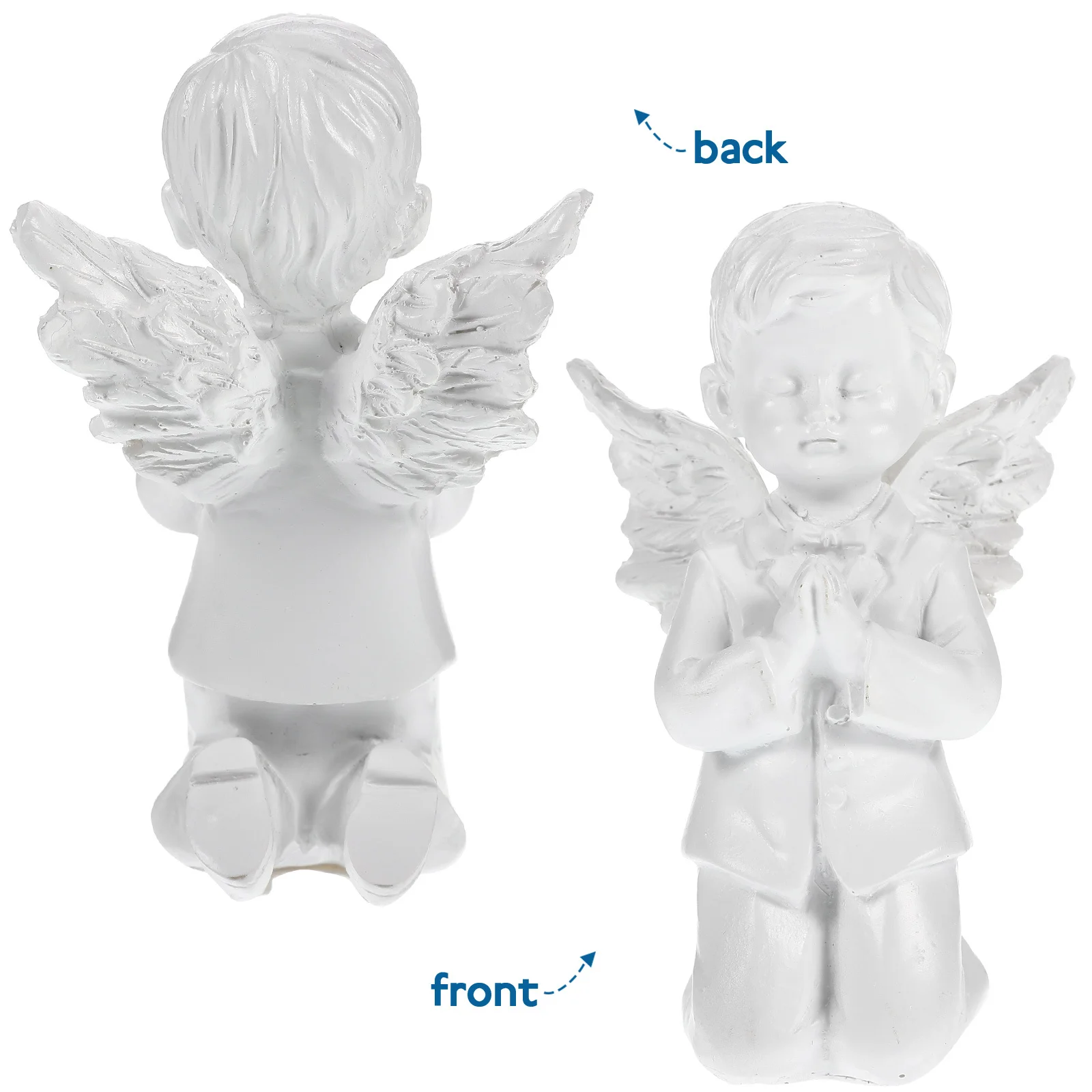 

1Pcs Prayer Angel Sculpture Smooth Finish Resin Craft Cute Angel Design for Living Room Bedroom Festive Holiday Decorative